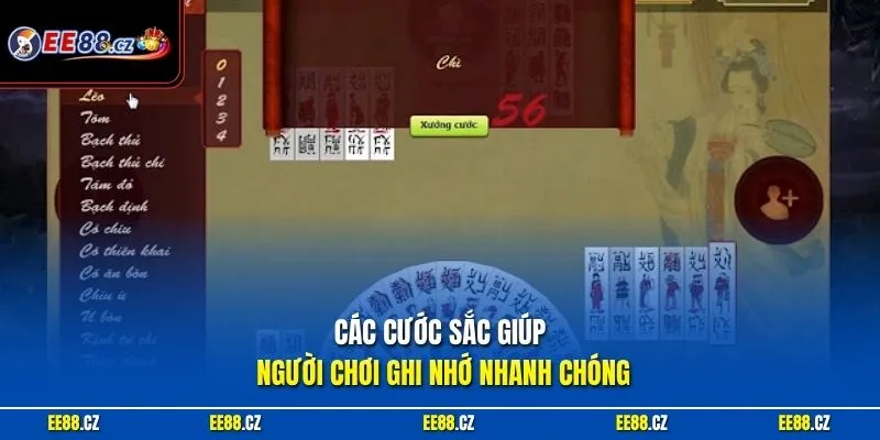 Các cước sắc giúp người chơi ghi nhớ nhanh chóng