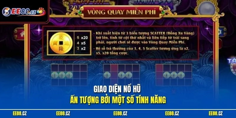 Giao diện nổ hũ ấn tượng bởi một số tính năng